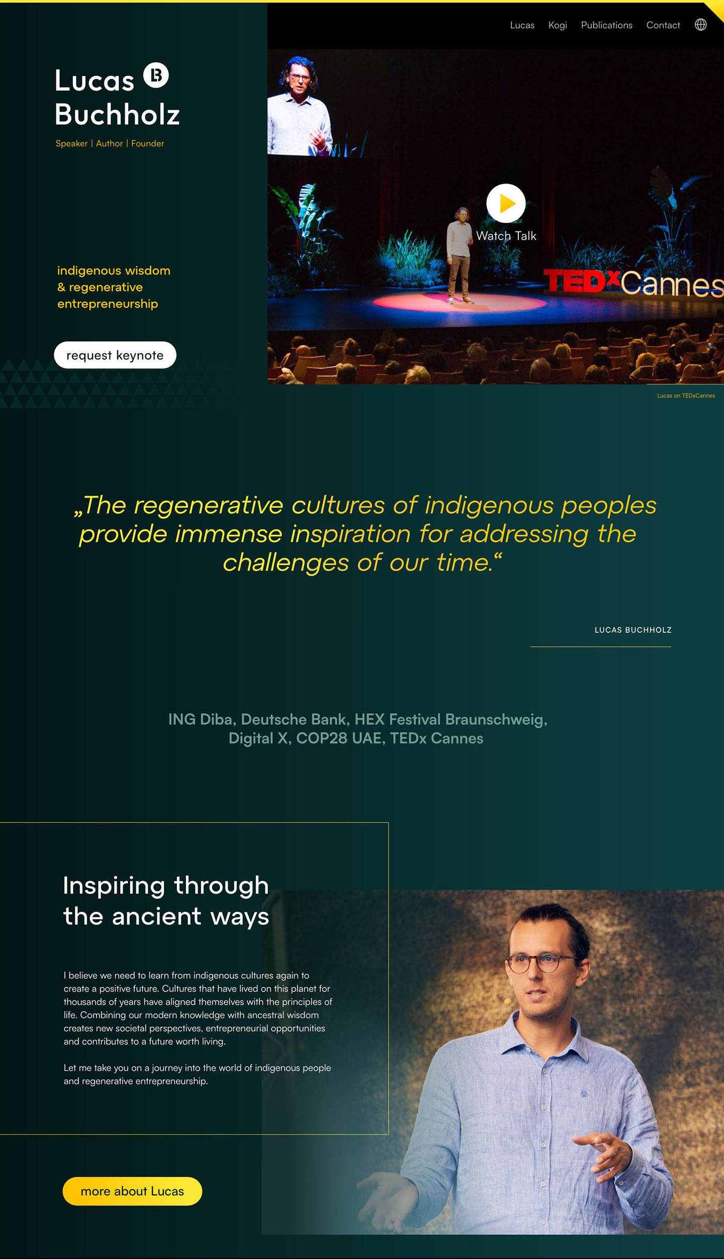 Speaker Lucas Buchholz Website Start a