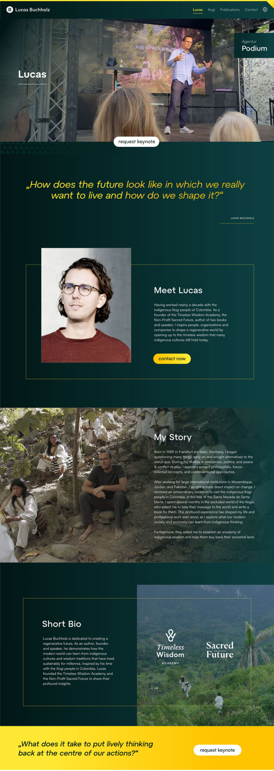 Speaker Lucas Buchholz Website about Lucas