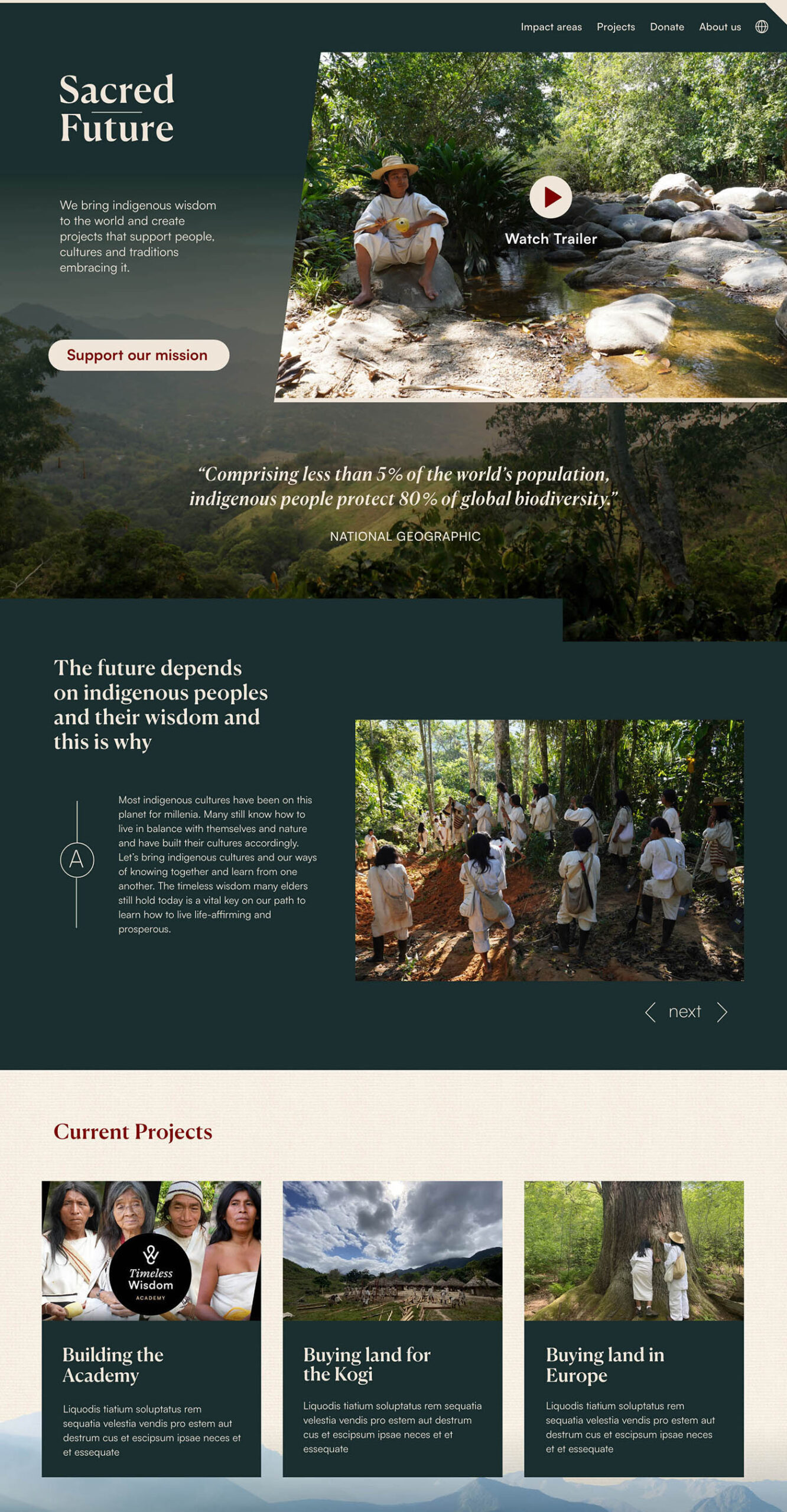 Sacred Future Website Start a